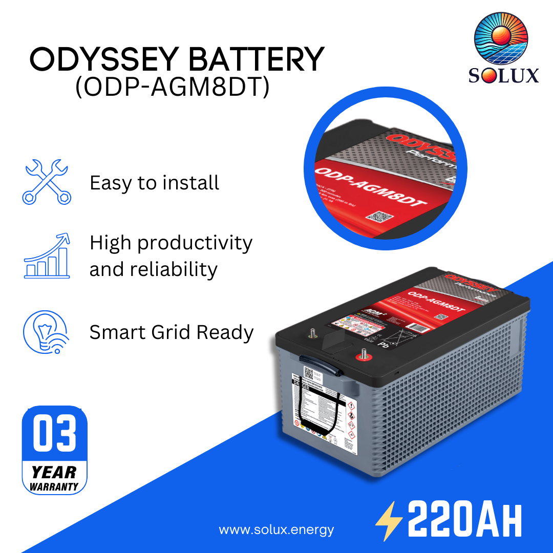 This is an image of Odyssey Automotive Battery ODP-AGM8DT 12V 220Ah